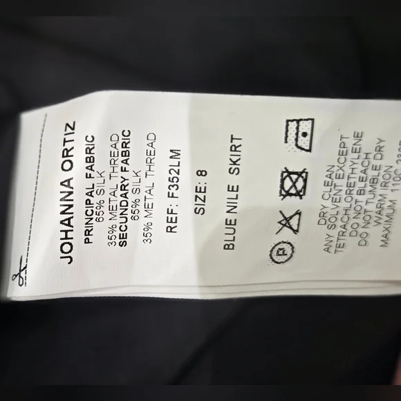 Johanna Ortiz “Midnight & Silver Tangled Garden” Blue Nile Maxi Skirt – Size 8 - Picture 10 of 14